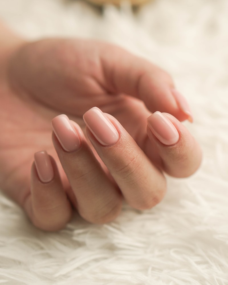 Natural pink manicure